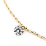 Round Cut Bezel Lab Grown Diamond Necklace with Classic Style 18K 14K 10K Solid
