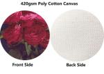 Aqueous 420gsm Inkjet Poly Cotton Canvas Roll Waterproof For Epson HP Canon