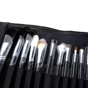 Wholesale Black Face Makeup Brush Set Synthetic Hair With Leather Bag from china suppliers
