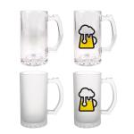 Round Blank Transparent Sublimation Glass Beer Mug 16oz And 22oz