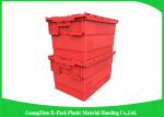 Industrial Plastic Attached Lid Containers , 600*400mm Assorted Height