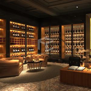 Wholesale ODM Free Standing Wooden Wine Rack 20mm Thick MDF Optional Wine Store Display from china suppliers