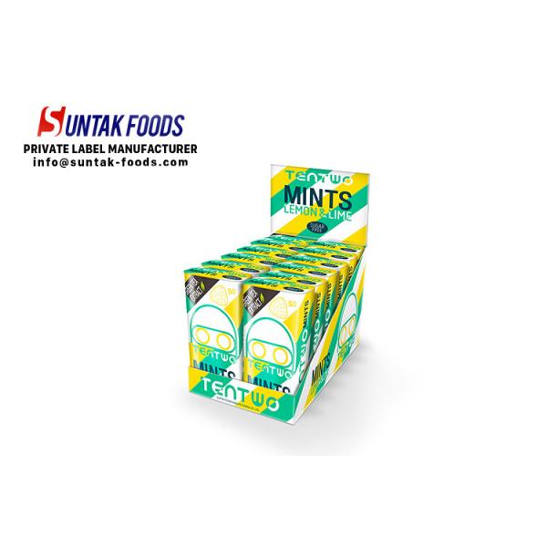 Lemon&Lime flavor sugar free mints candy with green tea extract
