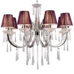 Metal crystal chandelier with Lampshade for indoor home lighting Fixtures (WH-MI