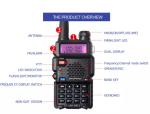 UV 5R Walkie Talkie / Handheld Dual Band Walkie Talkie VHF / UHF136-174Mhz 400