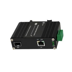 Wholesale Fiber Ethernet Media Converter 10/100/1000BASE-T 802.3at PoE to 100/1000BASE-X SFP Gigabit from china suppliers