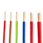 1.5mm/2.5mm/4mm/6mm/10mm PVC Insulated Copper Core Electrical Wire Cable 450