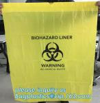 Biohazard Waste Disposal Bags Drawstring, Gallon Capacity, Medical Garbage Bags,
