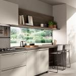 Innovative Modern EB Board Kitchen Cabinet Tailored With Glass Door Showcase