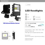 30W PIR Infrared induction Motion sensor Outdoor LED Floodlight lighting Flood