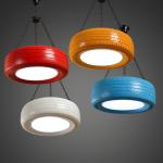 Loft Industrial Wind Tire Pendant Light Color LED Lamp Bead Hanging retro