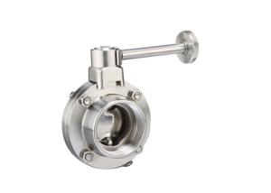 Wholesale Threaded Butterfly Stainless Steel Sanitary Valves Manual Welded 3A from china suppliers