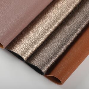 Wholesale PU Embossed Rexine Litchi Synthetic Leather For Bags Wallpapers Wallets Shoes Notebooks With Faux Leather Material from china suppliers