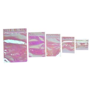 Wholesale PVC Custom Zipper Bag Iridescent Laser Holographic Plastic Clothing Bag from china suppliers