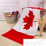 American Flags Artwork Custom Printed Beach Towels Eco Friendly Pure Cotton