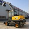 Buy cheap Earth Moving Machinery Wheel Excavator Retractable Wheeled Wood Grabber Digger from wholesalers