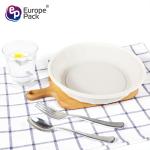 Disposable Biodegradable Corn Starch Snack Cake Plates Eco- friendly Round Trays