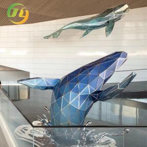 Wholesale Customized Modern Blue Dolphin Large Pendant Light for Indoor Decor Geometric Sculpture Projector Lighting For Villa from china suppliers