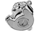 Cute Silver Plated Teddy Bear Coin Bank Die Casting 105*85*118mm