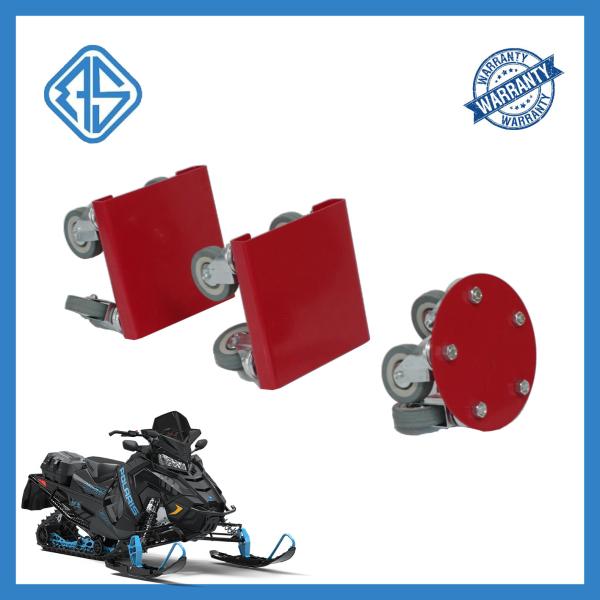 PVC Wheel Drivable Snowmobile Dollies Casters 3 PCS 1500 Lbs Load Capacity Strap