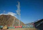 Hot Dip Electric Power Line Towers , Q235B / Q345B Steel Transmission Tower