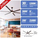 Metal Ceiling Fan With Aluminum Blade High Air Volume For Office