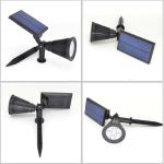 2 IN 1 Solar Garden Spot Light RGB Color Changing LED for Outdoor Lawn Power
