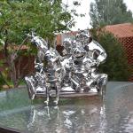 Mirror Polished Outdoor Stainless Steel Sculpture Cartoon Figure Decorative 1
