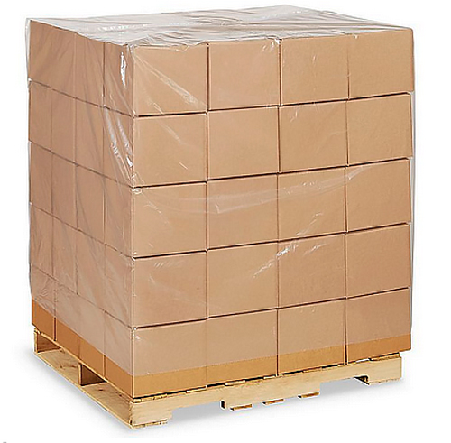Waterproof Clear LDPE Plastic Pallet Cover 1 - 4 Mil Thickness Custom Size