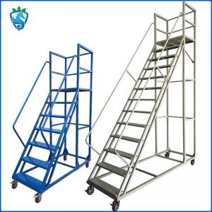 China 7 Foot 8 Feet Mobile Safety Step Ladder Lightweight Climbing Work Ladder With Pulleys on sale
