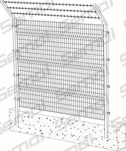 Wholesale Welded Fence With Barbed Wire Type from china suppliers