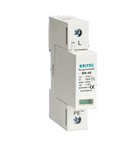 Wholesale BR-40 1P Type 2 Surge Protection Device surge Protector 40kA 275V single phase spd from china suppliers