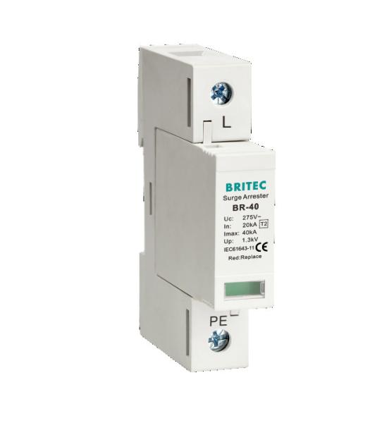 BR-40 1P Type 2 Surge Protection Device surge Protector 40kA 275V single phase