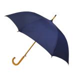Straight Business Pongee Wooden Handle Umbrella With Logo Printing