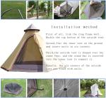 Outdoor Camping Retro Tent, Luxury Glamping Tent Waterproof Canvas Tents for
