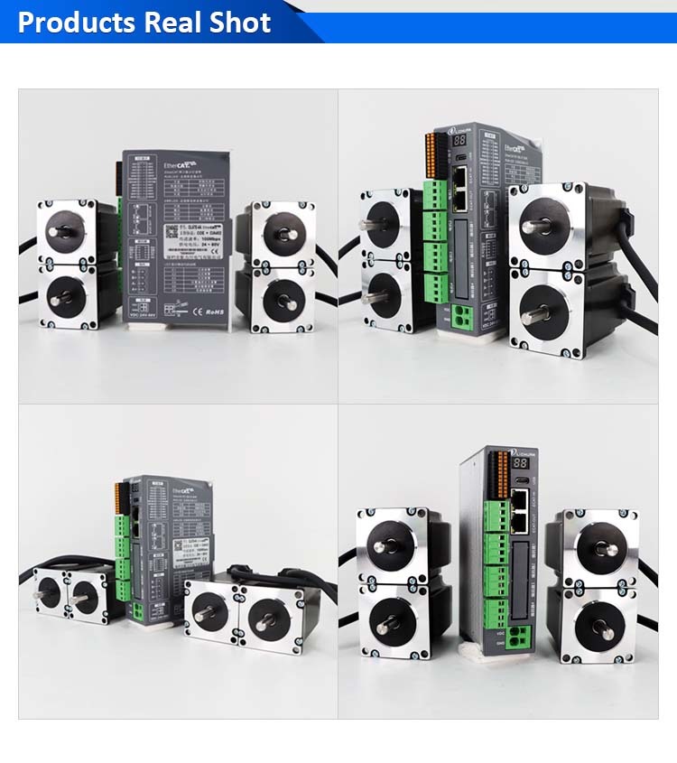 Lichuan 4A DC Open Loop Stepper Motor Drivers Kit EtherCAT 2.4N.m 2 Phase Nema23 DC24V～50V 2.5/4.0A