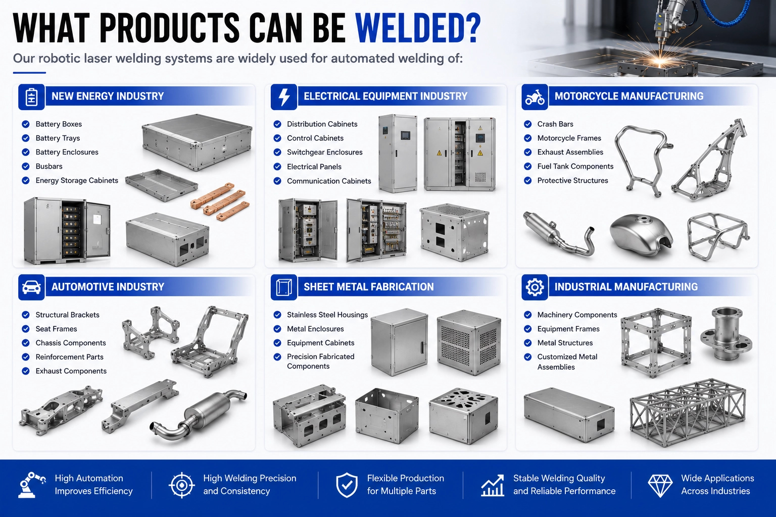 Robotic Laser Welding Workstation With Automatic Fiber Laser Welding Machine