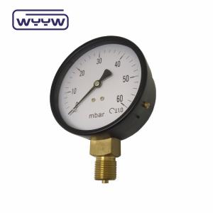 Wholesale KPa low pressure gauge WYYW 4 inch 100mm black steel case bottom entry bellows mbar cmh2o manometer from china suppliers