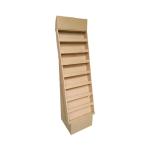 Brown Cardboard Counter Display Greeting Leaflets Book Retail 8 Tier Display
