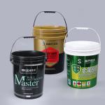 10L Plastic Paint Bucket With Metal Handle For Chemical Industry Silk Screen