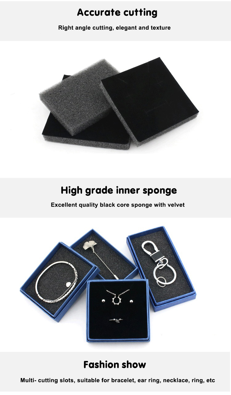 Varnished Kraft Paper Cardboard Jewelry Gift Boxes Bulk For Necklace Presentation Packaging