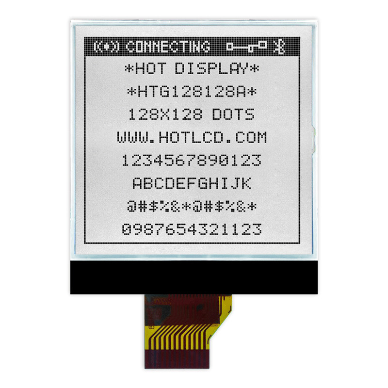 128X128 Chip On Glass LCD , UC1617S Monochrome Graphic LCD Display HTG128128A
