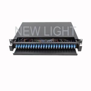 Wholesale 1U 96 Fiber OM3 / OM4 Multimode fiber optic cable termination patch panel Wall Mount from china suppliers