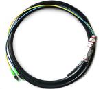 Outdoor Optical Fiber Pigtail SC / APC 2 Core Black Jacket For Local Area