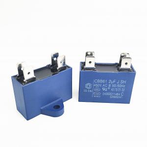 China CBB61 450V 2.0mfd 250 Terminal Air Conditioner Fan Capacitor Plastic Triangle With Location Hole on sale