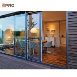 Insulated Thermal Break Slim Aluminum Frame Glass Sliding Door For Residential
