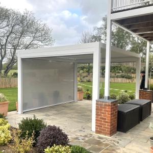 Wholesale Waterproof Metal Gazebo Electric Flip Louvers Aluminium Pergola With Louvered Roof from china suppliers