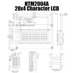 Instrumentation Character LCD Screen 20x4 5x8 With Cursor HTM-2004A