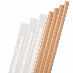 Wholesale Degradable Individually Wrapped Paper Straws Drinking Paper Straws Dye Free from china suppliers