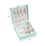 Square Custom Printed Display Boxes For Luxury PU Leather Jewelry Set Arts And